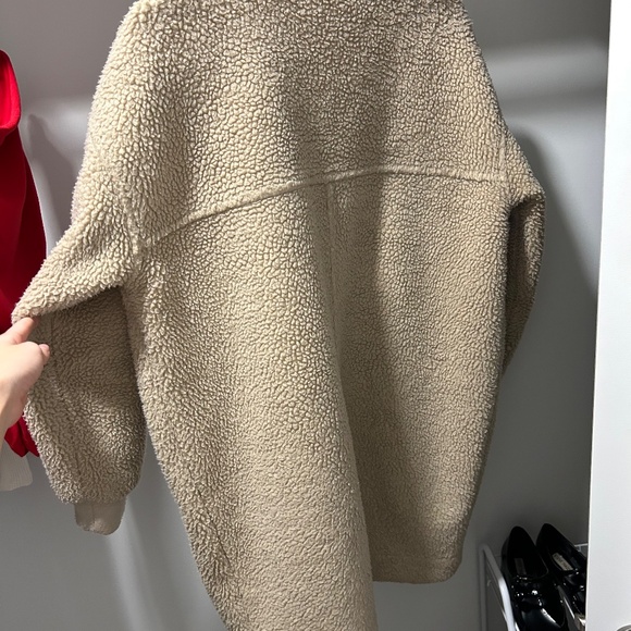 Oak + Fort midi sherpa jacket - Picture 2 of 2